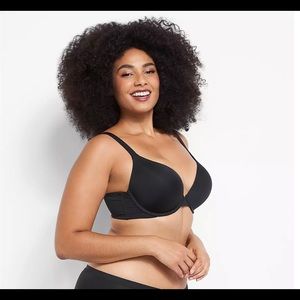 CACIQUE Smooth Boost Plunge Bra BLACK